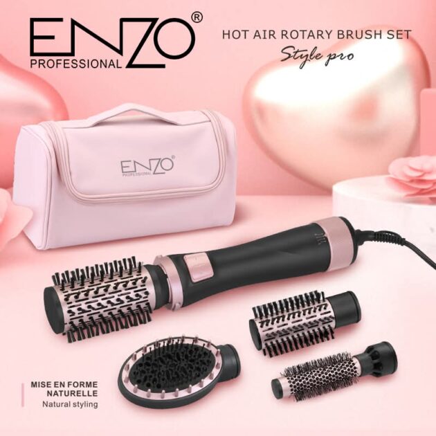 مشط حراري مجفف دوار انزو 4في1 Brosse Séchoir tournante ENZO EN-756