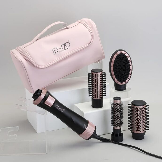 ⁦مشط حراري مجفف دوار انزو 4في1 Brosse Séchoir tournante ENZO EN-756⁩ - الصورة ⁦5⁩