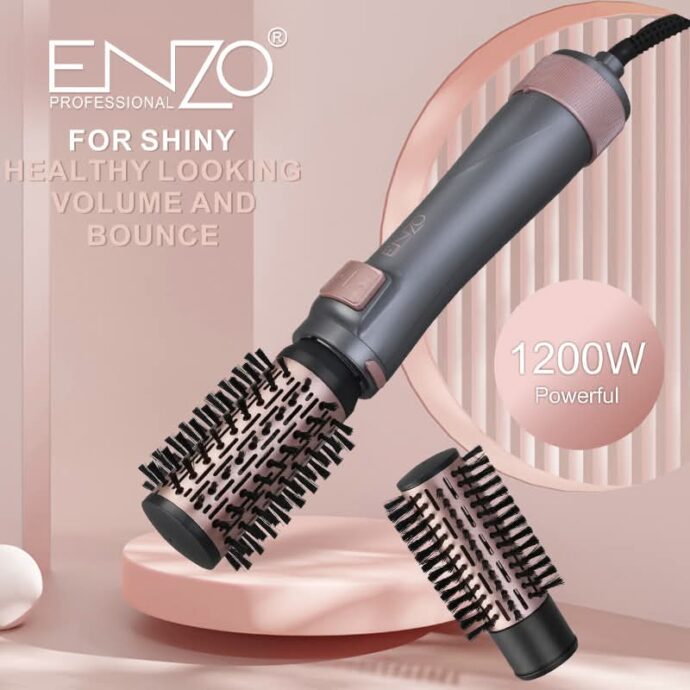 ⁦مشط حراري مجفف دوار انزو 2في1 Brosse Séchoir tournante ENZO EN-759⁩ - الصورة ⁦3⁩