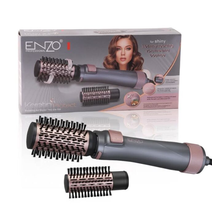 مشط حراري مجفف دوار انزو 2في1 Brosse Séchoir tournante ENZO EN-759